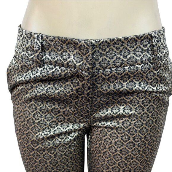 Ann Taylor Womens Geometric Patterned Slim-Fit Ankle Trousers Size 2 - Picture 4 of 10